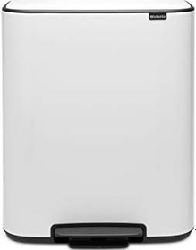 Resim Brabantia geri dönüşüm pedallı kova, çelik, beyaz, büyük (2 x 30 l) 
