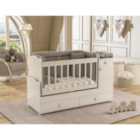 Resim Patiko Furniture Sahra 890 Büyüyen Beşik 60x165 Beyaz 