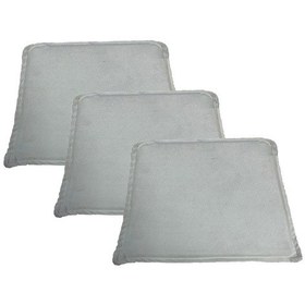 Resim Knsz sırt minderi 3 lü zng&mğr&uslu beyaz kumaş cırtlı tel bar sandalyesi sırtı için 