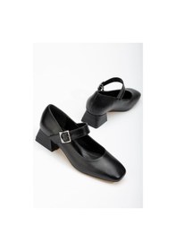 Resim Aska Shoes St-006 Rugan/cild/süet Günlük 4 Cm Topuklu Bayan Ayakkabı Siyah 