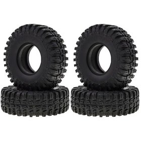 Resim 1/10 Rc Araç Lastiği - 113x39x46mm Kauçuk Tekerlek Seti 4 Adet Scx10, Cc01 Uyumlu 
