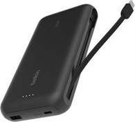 Resim Belkin BoostCharge Powerbank, 20K Entegre Kablolu Taşınabilir Güç Kaynağı, 30 W Güç İletimli Hızlı Şarj, USB-C, Siyah 