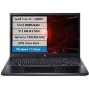 Resim Acer Nitro V15 ANV15-51-567U NH.QNDEY.002-01 i5-13420H 16 GB 512 GB SSD RTX2050 15.6" W11H Dizüstü Bilgisayar 