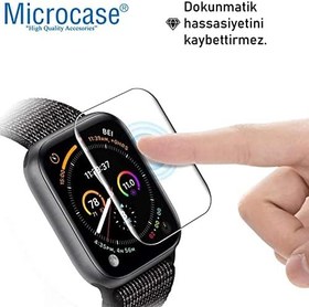 Resim Microcase Apple Watch Series 2-3 42 mm Diamond Serisi Parmak İzi Bırakmayan TPU Ekran Koruma Filmi - Şeffaf 