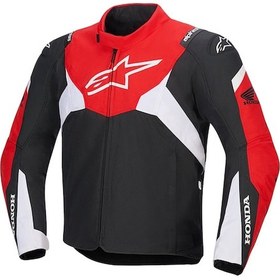 Resim Alpinestars Honda T-jaws V4 Korumalı Motosiklet Montu Siyah Kırmızı Beyaz 