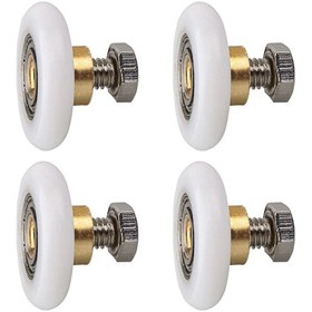Resim Duş Kapısı Makarası, Duş Kapısı Sürgülü Makaraları İçin Makara Tekerleği, Makara İçin Kapı Yedek Tekerlekleri 4 Adet 20 Mm 