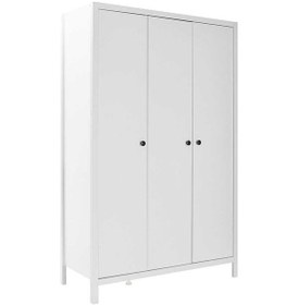 Resim Rustik 3 Kapaklı Gardırop-mat Beyaz 125x196x54 Cm Gxyxd 