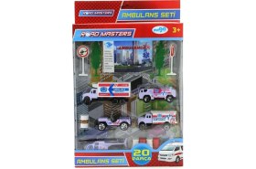 Resim Helikopterli Metal Ambulans Seti JP9105 