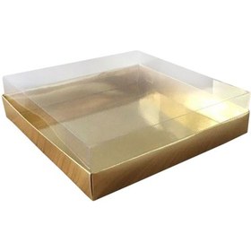 Resim Asetat Kapaklı Karton Kutu Havlu Kutusu 20X20X5 Cm 10 Adet Go 