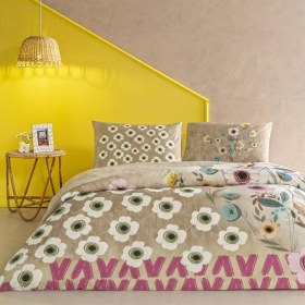 Resim Taç Blyss Ranforce Tek Kişilik Nevresim Takımı Bej 000000001000051124 Bej 