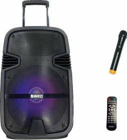 Resim Taşınabilir Seyyar Şarjlı Ses Sistemi | Kablosuz El Mikrofonlu 