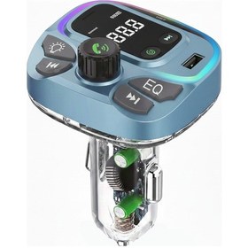 Resim Araç İçin Bluetooth Fm Modülatör Transmitter Çakmaklık - Mt9877 