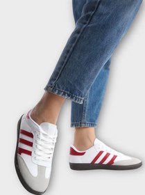 Resim Liger Kadın Rahat Hafif Spor Ayakkabı BEYAZ - KIRMIZI 