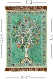 Resim Yeşil Dekoratif Küçük Halı Mousepad 