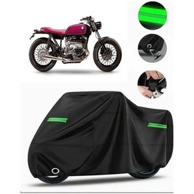 Resim Dream011 Siyah Bmw R 65 Uyumlu Motosiklet Brandası Reflektörlü Kilit Uyumlu Uv Koruma Su Geçirmez Motor Örtüsü 