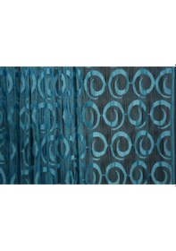 Resim Vakko Model Turkuaz Renk Ip Perde Hazır Düğmeleri Dikilmiş Ip Pe Turkuaz 