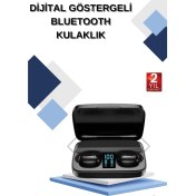 Resim Techno Stock Dijital Göstergeli Bluetooth Kulaklık Kablosuz Tws Stereo Bluetooth 5.0 