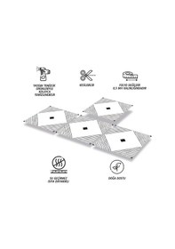 Resim Kendinden Yapışkanlı Siyah Karo Desenli Pvc Karo 30x30 Cm 11 Adet 1m2 