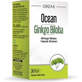 Resim ORZAX Ocean Ginkgo Biloba Takviye Edici Gıda 30 Bitkisel Kapsül 