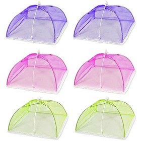 Resim Açık Hava Yiyecek Ağı, Açılır Yiyecek Ağı Şemsiyeli Katlanabilir Piknik Örtüsü, Yeniden Kullanılabilir Ve Yıkanabilir İnce Naylon Ağ Diğer 