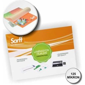 Resim Sarff 125 Mikron 65X95Mm Pvc Laminasyon Filmi 100 Lü Paket 