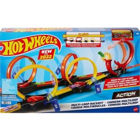 Resim Frefly Store Hot Wheels Çok Çemberli Yarış Seti™ Hot Wheels Çok Çemberli Yarış™ Oyun Seti ve 1 Araba, 4-10 Yaş Arası Çocuklar Için Hediye HDR83 