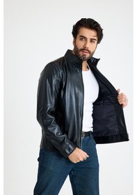 Resim Franko Armondi Erkek Bomber Deri Ceket E26-k-909-kem Siyah 