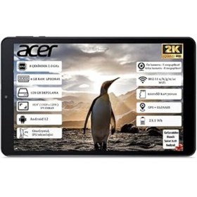 Resim Hepta Collection Acer Iconia Tab P10 4 GB Ram 128 GB 10.4" 2k (2000 x 1200) IPS Yeni Nesil Android Tablet NT.LFSEY.00 