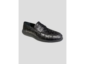 Resim Voyager M211-1 Erkek Deri Spor Taban Loafer Ayakkabı Siyah 