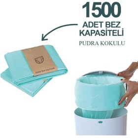 Resim Korbell 16l Çöp Kutuları Ile Uyumlu 1500 Bebek Bezi Kapasiteli 3 Paket Kokulu Yerli Çöp Poşeti 