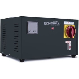 Resim Powerful PSM-1115 15 kVA (15000 VA) Mikro İşlemcili Koruma Üniteli Voltaj Regülatörü Siyah 