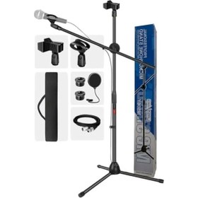 Resim Mikrofon Standı, Pop Filtre Ve Xlr Kablo Seti 1 