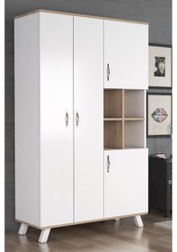 Resim Ae-1065 Atlas 4 Kapaklı Çok Amaçlı Askılıklı Raflı Bölmeli Gardı 