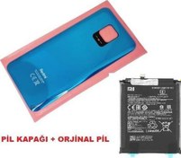 Resim Xiaomi Redmi Note 9S Arka Kapak Batarya Kapağı + PİL (CAM) MAVİ Tkgz