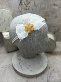Resim GK Üçlü kız objeli pastel tonlarda kız bebek saç bandana set 