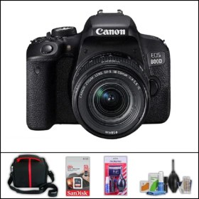 Resim Canon Eos 800 D + 18-55 mm Is Lens Dslr Fotoğraf Makinesi (Çanta + 32 GB Sd Kart + Temizlik Kiti Hediyeli ) 