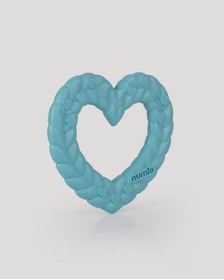 Resim Kalp Desenli Bebek Diş Kaşıyıcı Mavi 