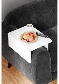 Resim Kls Ayarlanabilir Koltuk Sehpası Yan Sehpa - Beyaz Kls - Beyaz1 