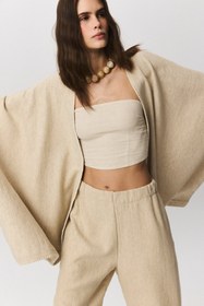 Resim Erica Panço - Natural/Off White / Standart Beden 