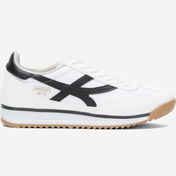 Resim Liger Kadın Denye Kumaş Günlük Spor Ayakkabı BEYAZ - SİYAH 