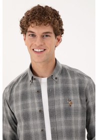 Resim U.s. Polo Assn. Erkek Gri Gömlek Desenli 50291383-vr024 Gri 