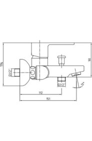 Resim Eca Nita Banyo Duş Bataryası 102102475 E.C.A. 
