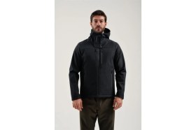 Resim Exuma 2311100 Erkek Siyah Yağmur Rüzgar Geçirmez Softshell Mont 