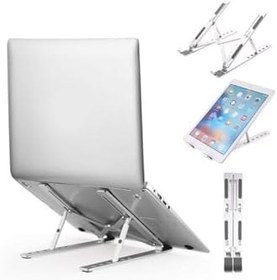 Resim Teknosepetim Bilgisayar Laptop Standı Macbook Notebook Stant Katlanabilir Ayarlanabilir Metal Stand, 