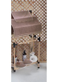 Resim Lena Gelin Bornoz Seti 5 Parça Dantelli Çeyizlik Bayan Bornoz Set 001 