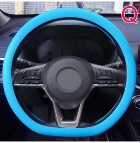 Resim Araba Silikon Direksiyon Kılıfı Erkek Ve Kadın Yaz Moda Ter Esneklik Kaymaz Tüm Sky Blue 
