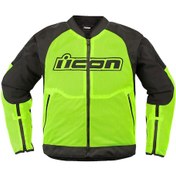 Resim Icon Overlord 3 Mesh Korumalı Motosiklet Montu Siyah Sarı 