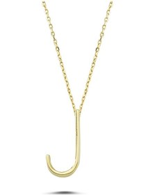 Resim Glorria Glorria Altın 3 Boyutlu J Harf Kolye 