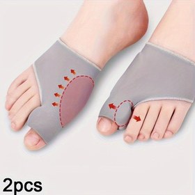 Resim Gece ve Ev Kullanımı için 2/4'lü Paket Ayak Parmak Aralayıcılar - Jel Yastıklı Yerleştirilebilir Topraklama Pedleri - Erkekler ve Kadınlar İçin Uygun Gri 