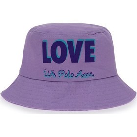 Resim U.S. Polo Assn. Kız Çocuk Lila Slogan Baskılı Bucket Şapka 50312316-VR034 